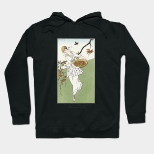 Toilettes de Taffetas Fashion Illustration by George Barbier Hoodie